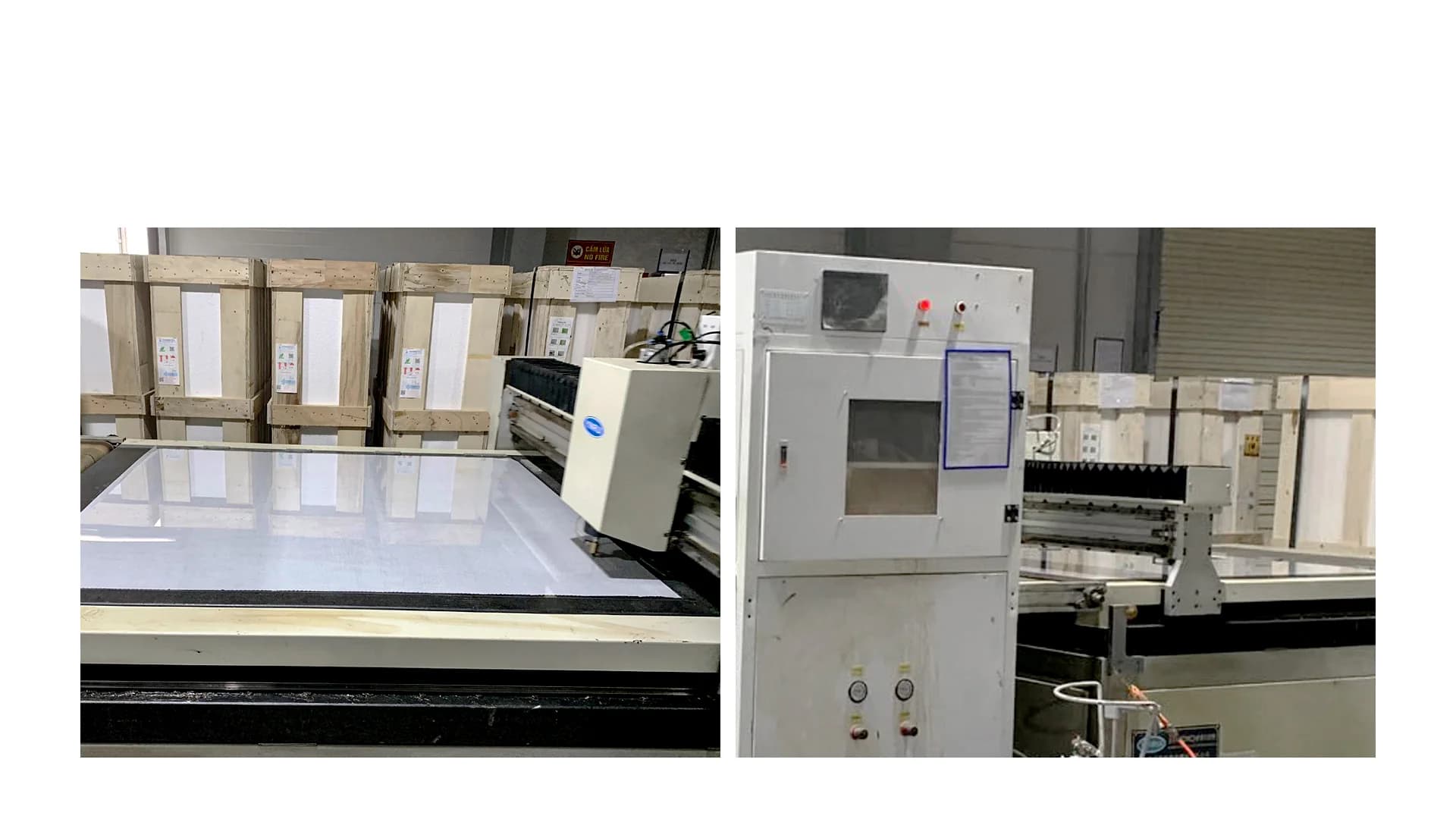 Cutting machine at KCT factory