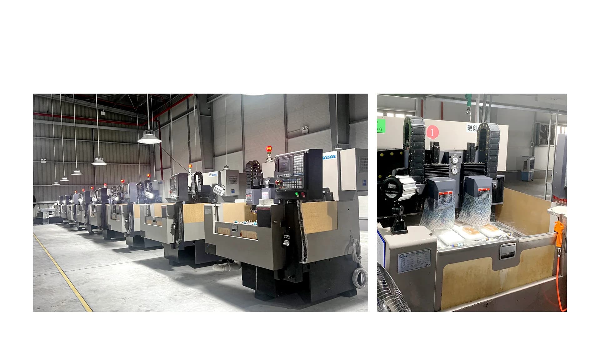CNC machines at KCT factory