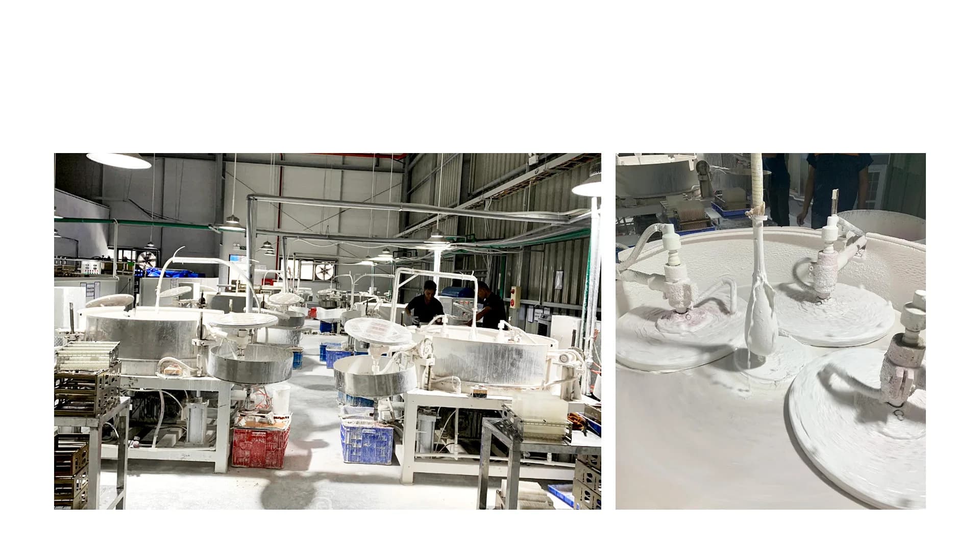 Polishing machines at KCT factory