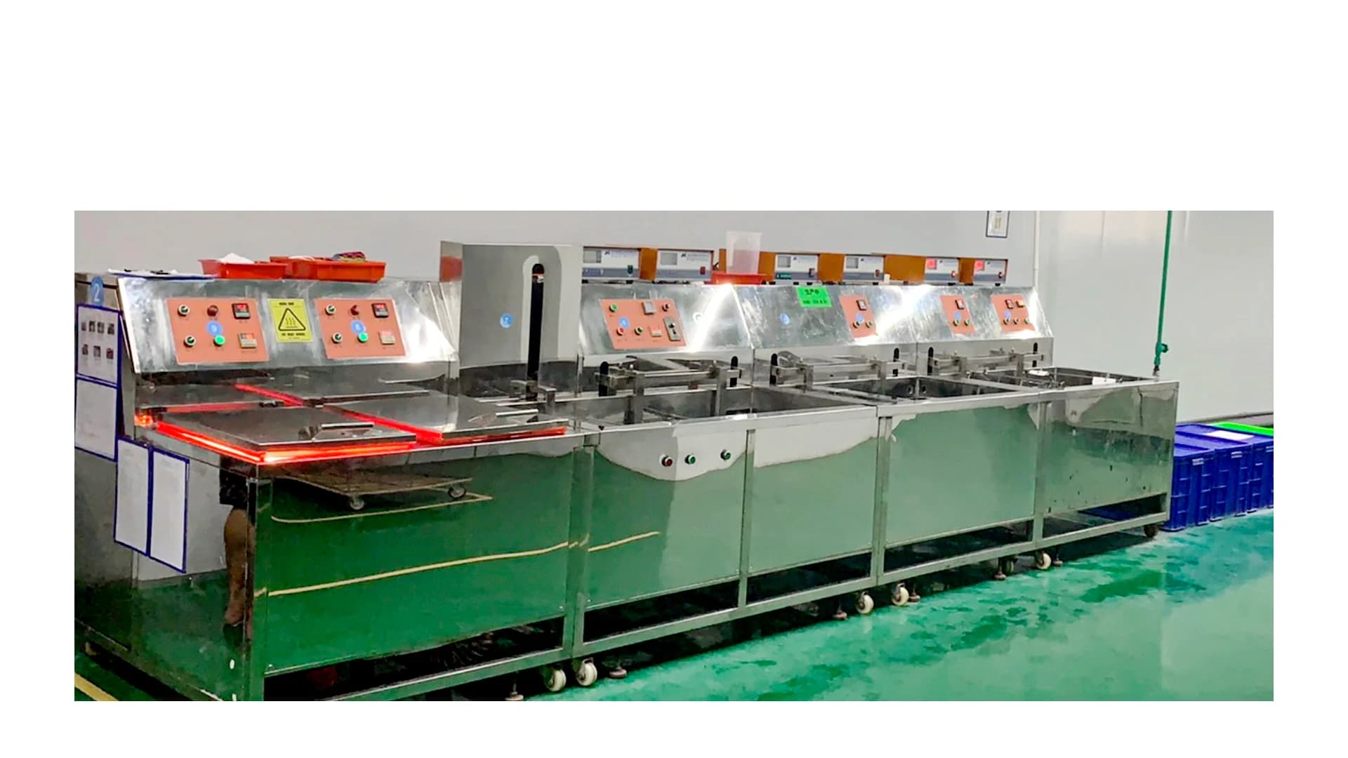 Cleaning machines at KCT factory